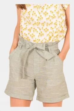 Brakeburn Womens Paperbag Waist Shorts