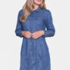 Brakeburn Womens Denim Shift Dress