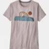 Patagonia Womens Rainbow Rail Organic Crew Tee