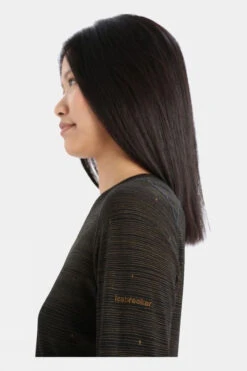 Icebreaker Womens 200 Oasis Long Sleeve Ski Tracks Crew Top -Craghop Clothing Shop b11gab0066 7070 f