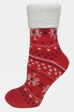 Yaktrax Snowflake Cabin Socks