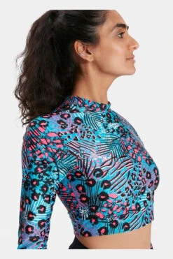 Speedo Womens Printed Crop Rash Top -Craghop Clothing Shop f11bac0022 7087 c