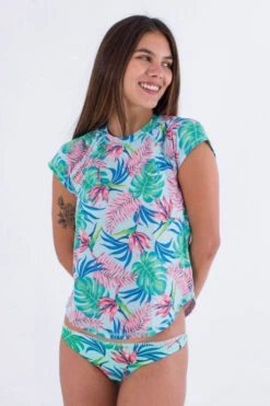 Hurley Womens Java Tropical Swim Top