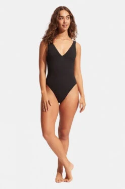 Seafolly Womens Deep V Neck One Piece Swimsuit 5 Seafolly Womens Deep V Neck One Piece Swimsuit -Craghop Clothing Shop f11ib90180 7070 c