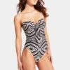 Seafolly Womens Twist Tie Front One Piece Swimsuit