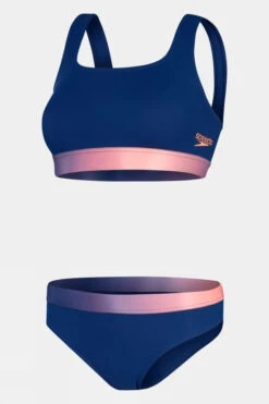 Speedo Womens Textured Deep U-Back 2 Piece Bikini