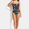 Seafolly Womens El Dorado DD Bandeau One Piece Swimsuit